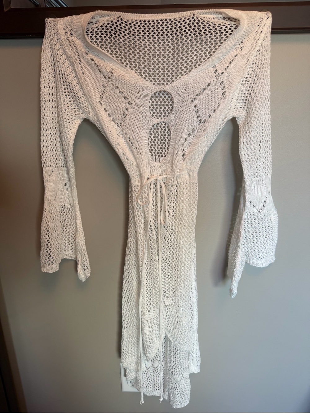 White Crochet Swim Cover-Up Dress - Women Swim